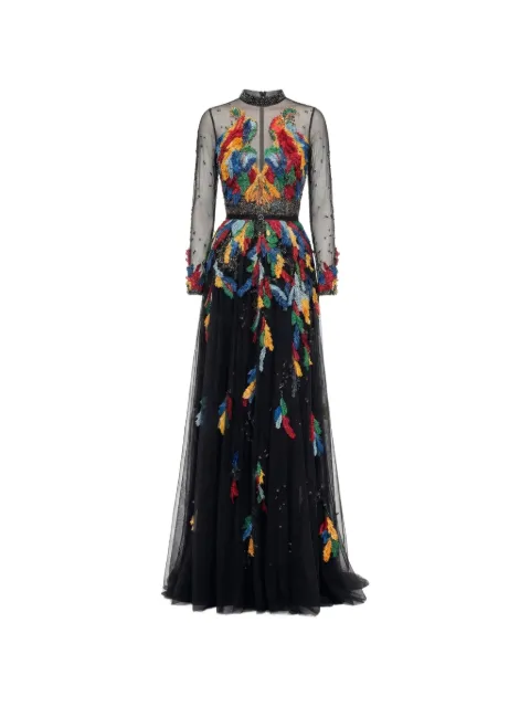 Saiid Kobeisy embroidered maxi dress Black RTCALU26LD002