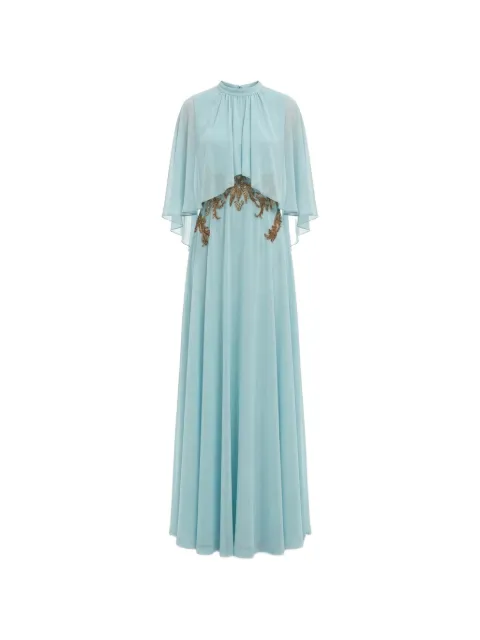 Saiid Kobeisy cape-overlay sequin-embellished dress Blue RTCARD26LD007