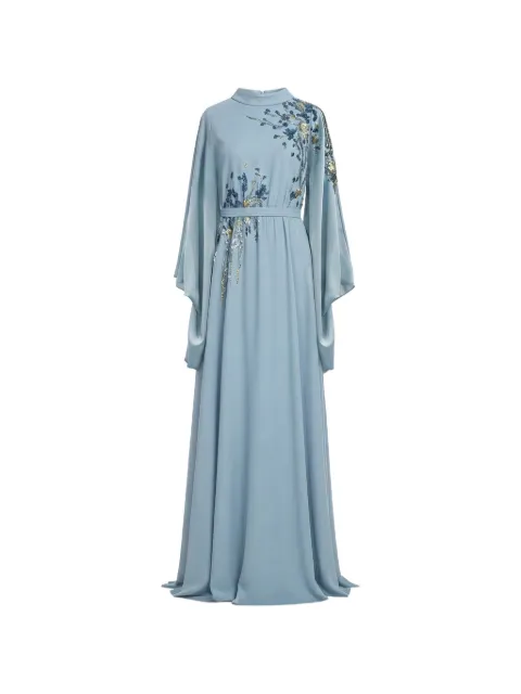 Saiid Kobeisy high-neck embroidered dress Blue RTCARD26LD008
