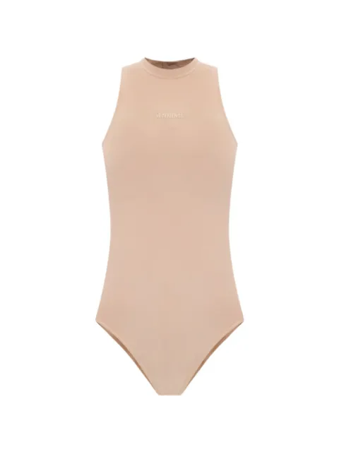 VETEMENTS logo-detail bodysuit Neutrals WE76BD407T
