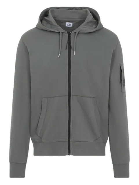 C.P. Company light fleece zip hooded Lens sweatshirt Grey 20CMSS081A002246G921