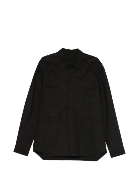 Rick Owens long-sleeve classic-collar shirt Black RU01F2237P
