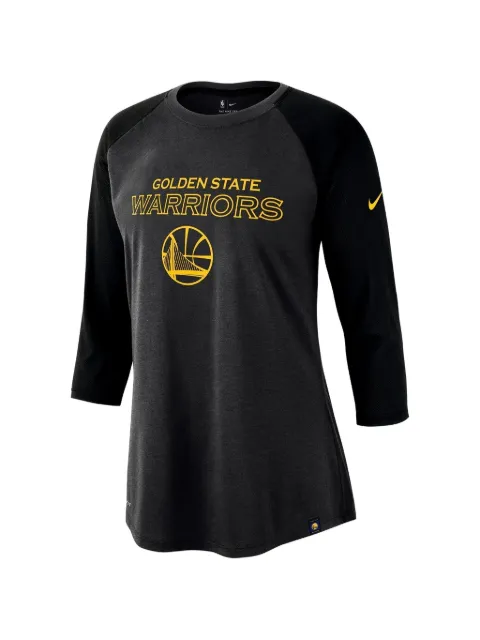 Nike NBA GS Warriors Wordmark raglan-sleeve T-shirt Grey AQ6085