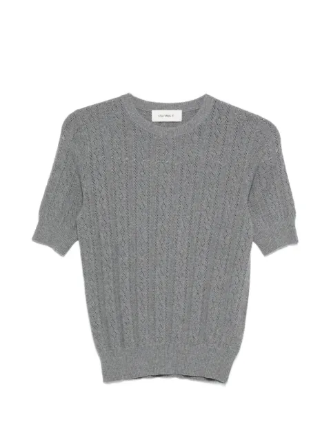 Lisa Yang Nika short-sleeve sweater Grey 2026070