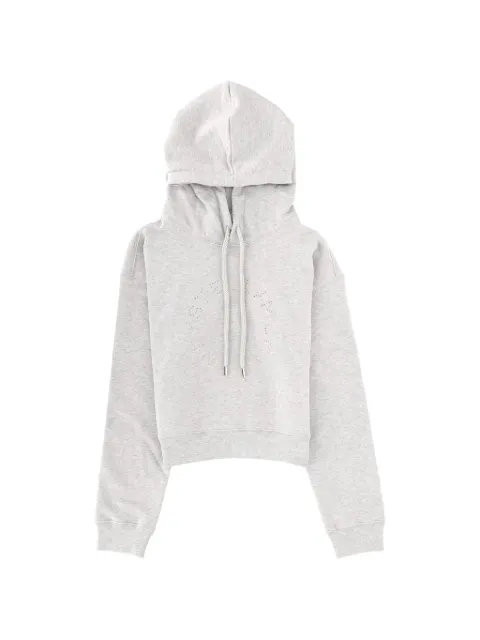 Stella McCartney logo-embroidered cropped hoodie Grey 6J04343SQA25