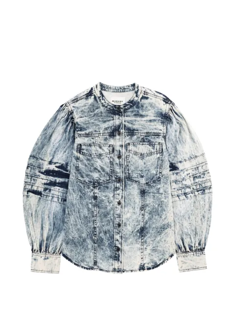 MARANT ÉTOILE puff-sleeved denim shirt Blue CH0298FAD1H04E30BU