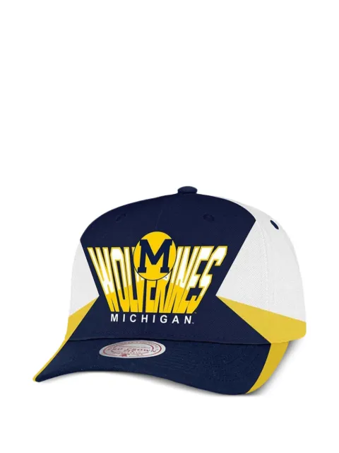 Mitchell & Ness Retrodome Pro graphic-print snapback cap White HHSS6032UMIYYPPPNAVY