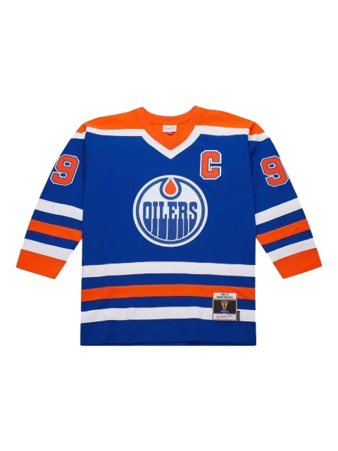 Mitchell & Ness x Wayne Gretzky V-neck T-shirt Blue JY9050EDOROYA