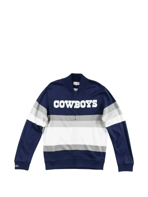 Mitchell & Ness NFL "Dallas Cowboys" stripe full zip sweater Blue SWTRAJ18024DCONAVY