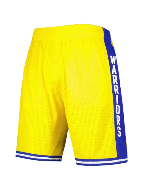 Mitchell & Ness NBA "1974-75 Golden State Warriors" side lettering home shorts Yellow SMSHGS18229GSWYELL74