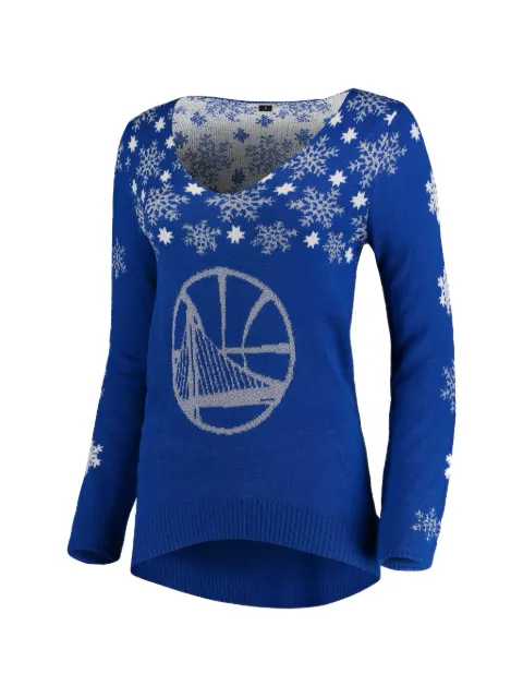 Nike NBA Golden State Warriors snowflake V-neck sweater Blue STA061800001