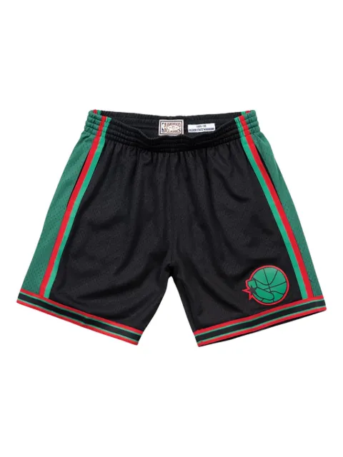 Mitchell & Ness 1993 Golden State Warriors logo patch shorts Black SMSHNG18809GSWBLCK193