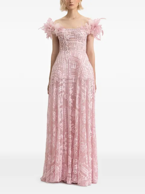Gemy Maalouf structured underskirt gown Pink GMSS257483LD