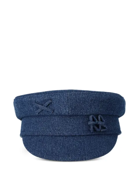 Ruslan Baginskiy appliqué cotton baker boy hat Blue KPC078PS26CJNS