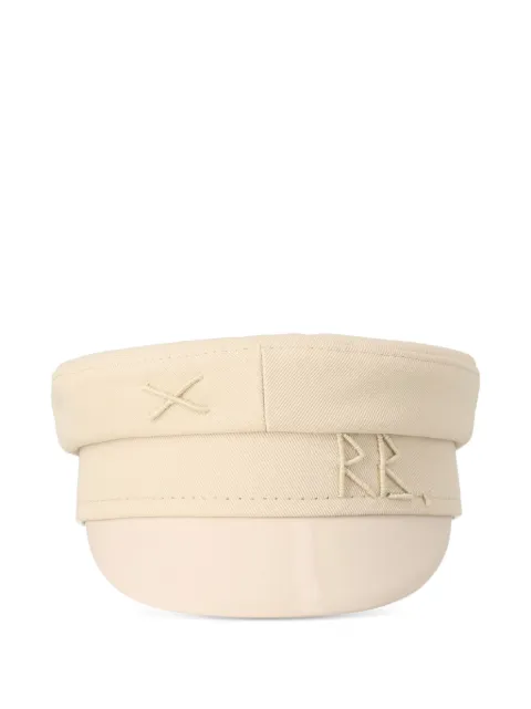 Ruslan Baginskiy Baker Boy embroidered hat Neutrals KPC0361PS26CBEIGE