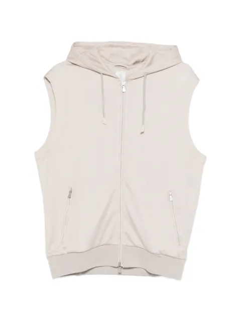 Eleventy hooded zip-up vest Neutrals M75FELM24TES0K034