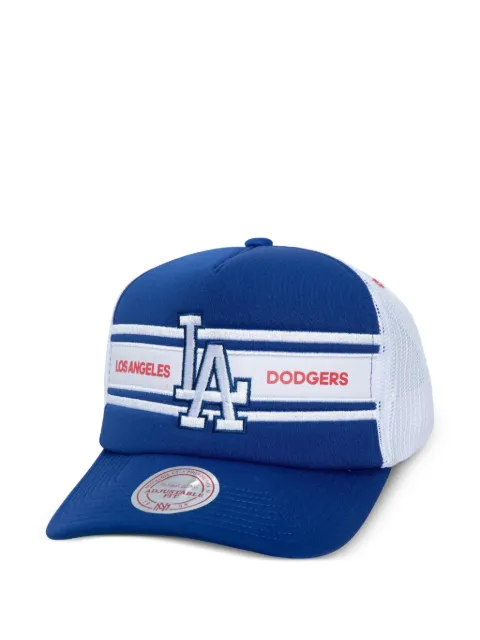 Mitchell & Ness MLB Sideline striped trucker cap Blue HT8666LADBLUE