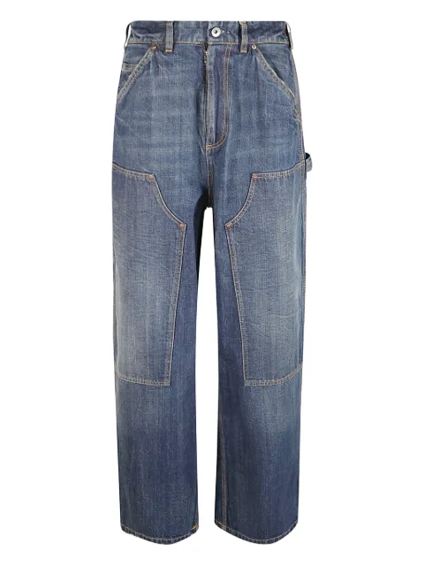 Maison Margiela stitching-detailing distressed wide-leg jeans Blue S29KA0390WM30037961