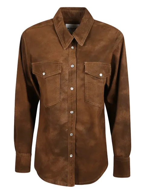 MARANT ÉTOILE flap-pockets shirt Brown CH0240FAC3B01E