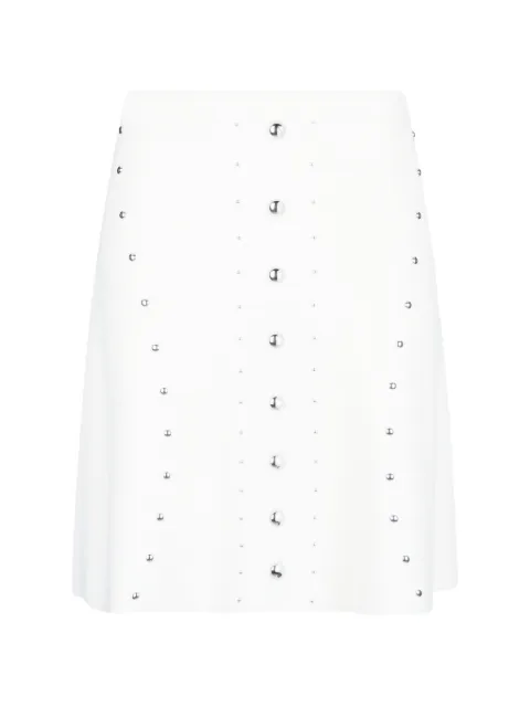 LIU JO stud-embellished knitted skirt White WA6091MS55N10701