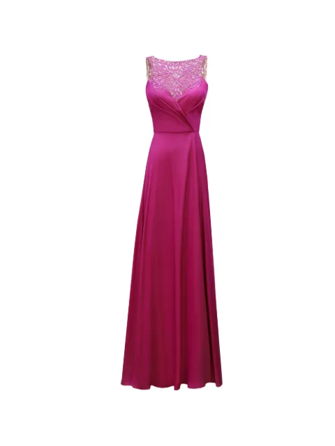 Gemy Maalouf beaded halterneck maxi dress Pink GMSS257468LD