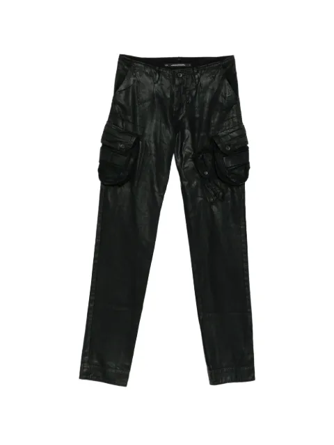 Julius coated straight-leg trousers Black 927PAM7CBLKWAX