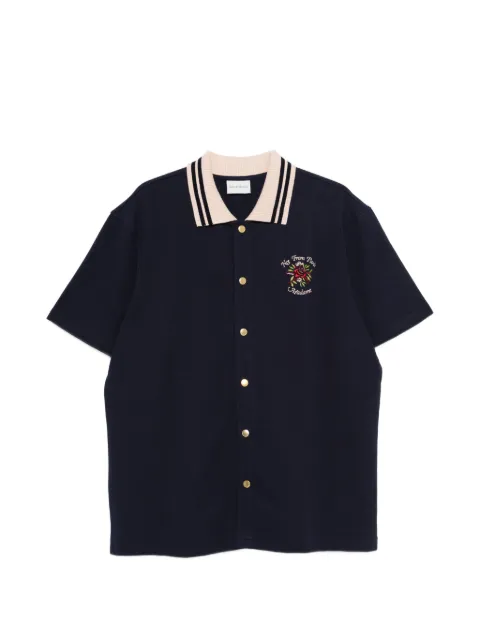 Drôle De Monsieur embroidered buttoned shirt Blue JSH247CO264