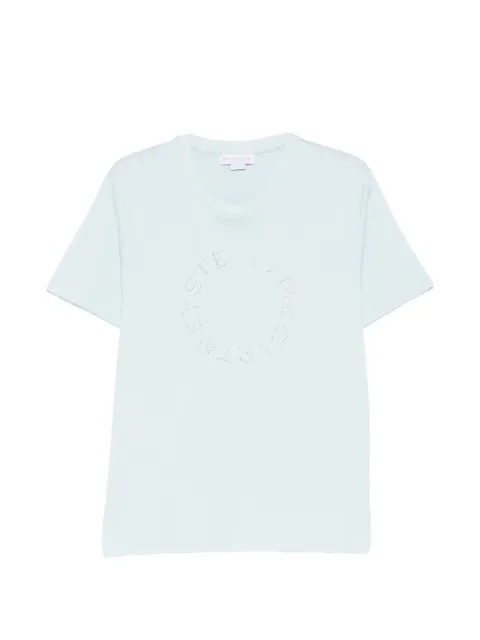 Stella McCartney logo-embroidered boyfriend T-shirt Blue 6J01583SQA24