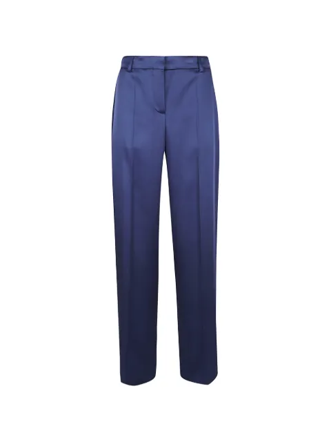 Stella McCartney pressed-crease satin trousers Blue 6403023FU302