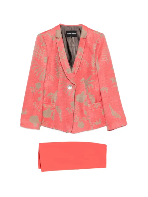 Giorgio Armani Pre-Owned 2000s patterned silk suit Red GA600ADG