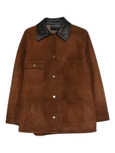 Prada suede caban jacket Brown 56A226SOOO173B