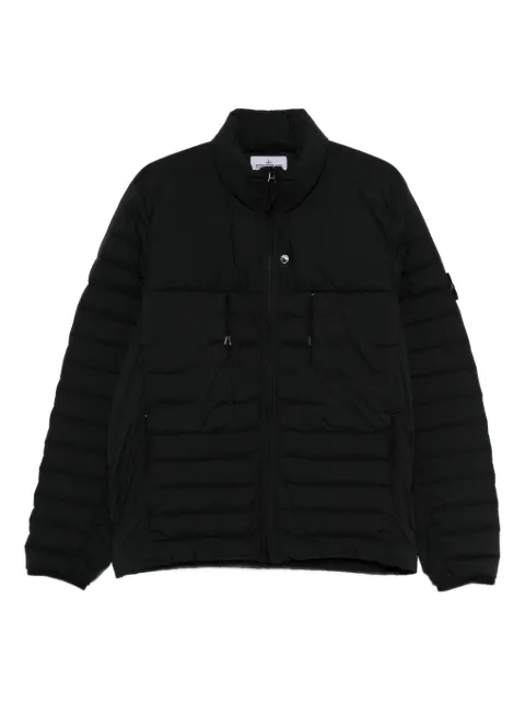 Stone Island 4100106 seamless tunnel nylon down-TC stand collar down jacket with anti-drop Black L1S154100106S0183
