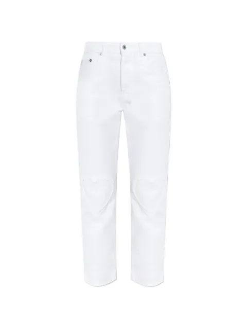 Moschino heart frayed jeans White A03020540