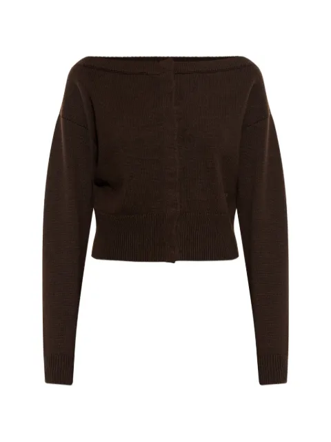 TOM FORD boat-neck cardigan Brown CAK388YAX1018