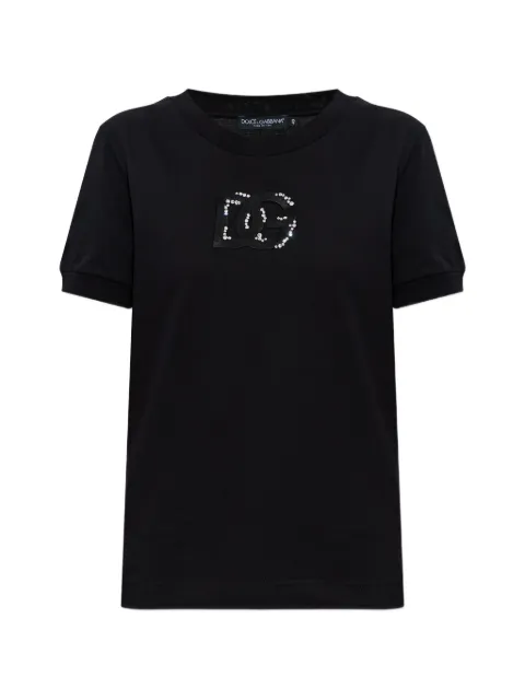 Dolce & Gabbana logo-embellished T-shirt Black F8N08ZGDDMB