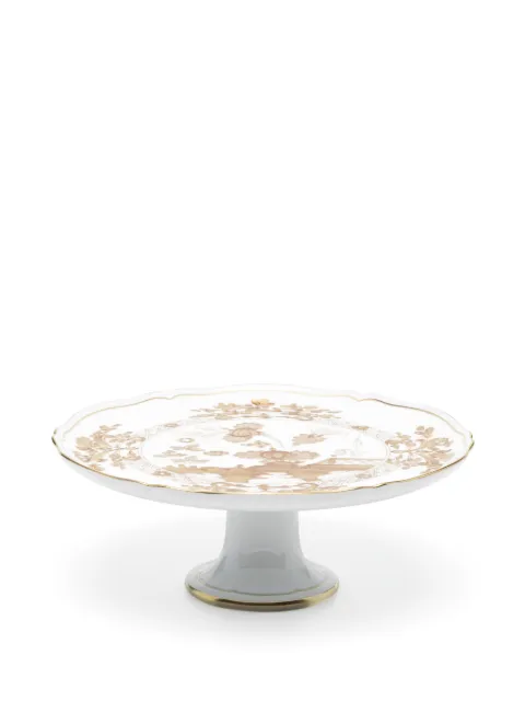 GINORI 1735 floral-print cake stand White 003RG00FCT400LX0305G00133000