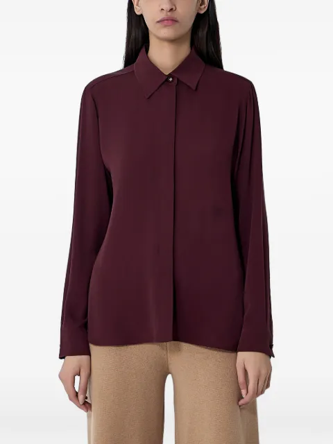 Max Mara button-down silk shirt Red 2521116072600