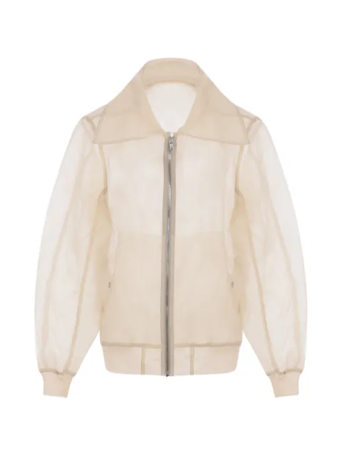 Rick Owens sheer zip-up jacket Neutrals RO01F6788TUSL