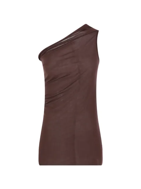 Rick Owens one-shoulder top Brown RP01F6138JS