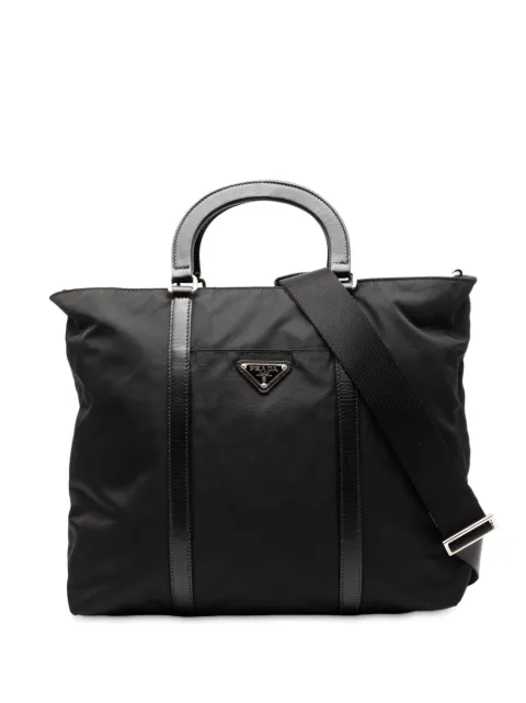 Prada Pre-Owned 2013-2025 Tessuto satchel Black 2VRO9BSIUZ0K80BX