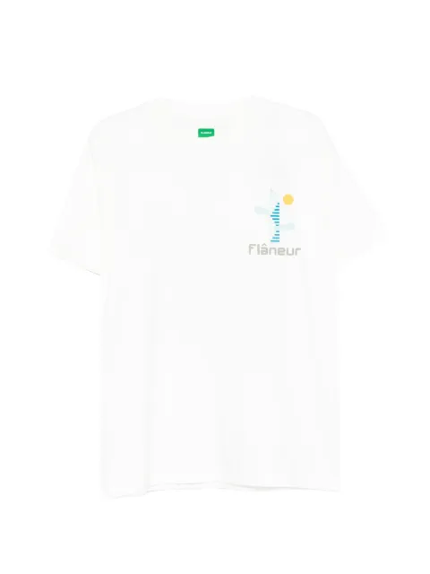 FLÂNEUR logo-graphic T-shirt White FTSH165