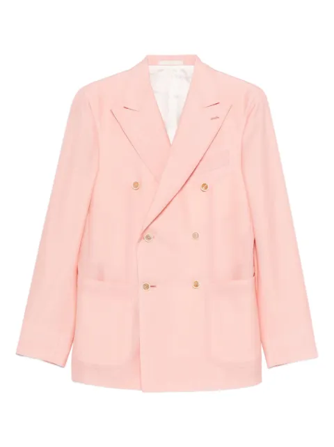Caruso Aida double-breasted pocket blazer Pink 509943ASM2JD614H