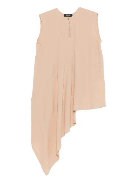 Fabiana Filippi asymmetric sleeveless blouse Neutrals TPD266F2880000D943