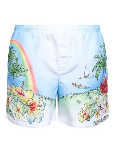Casablanca Aloha-print swim shorts Blue MSP26TR0320303
