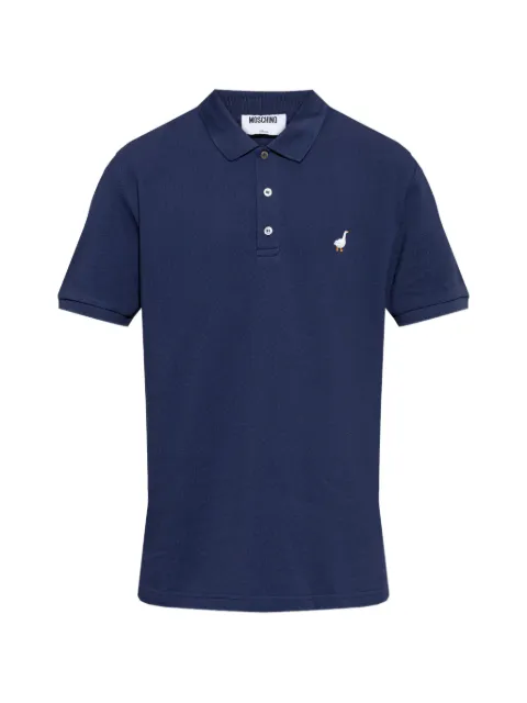 Moschino short-sleeve embroidered polo shirt Blue A16050242