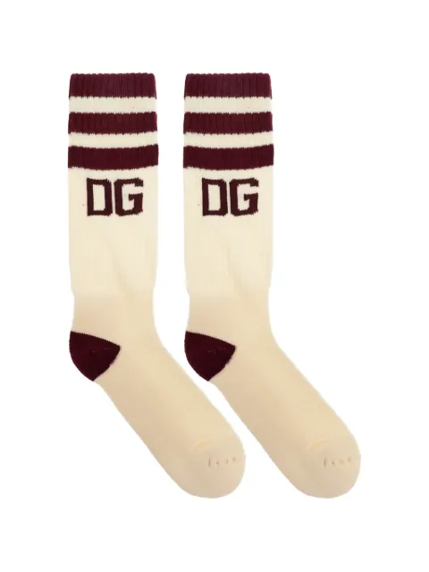 Dolce & Gabbana striped socks Neutrals GXS80TJBCID