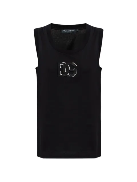 Dolce & Gabbana logo-embellished top Black F8M64ZGDDMB