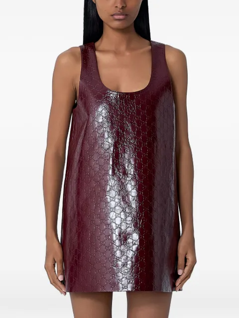 Gucci logo-embossed scoop-neck mini dress Red 787761XNA2X6052