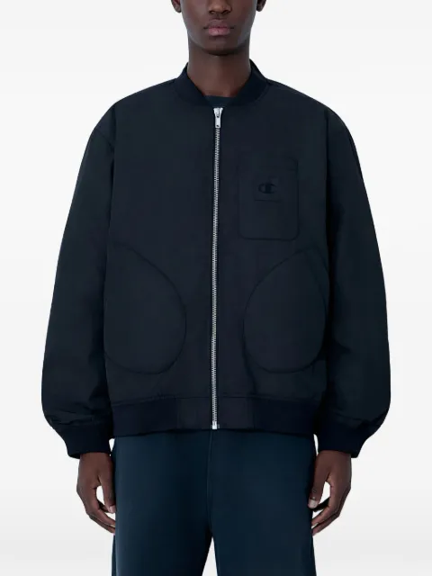 Champion patch-pocket bomber jacket Black 222139PLWOCFKK001
