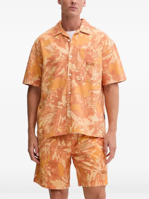Napapijri printed pocket shirt Orange NP0A4IDJFED1